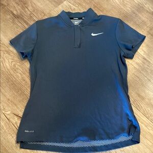 Women’s Nike Blue Fitted Polo Short Sleeve Tee